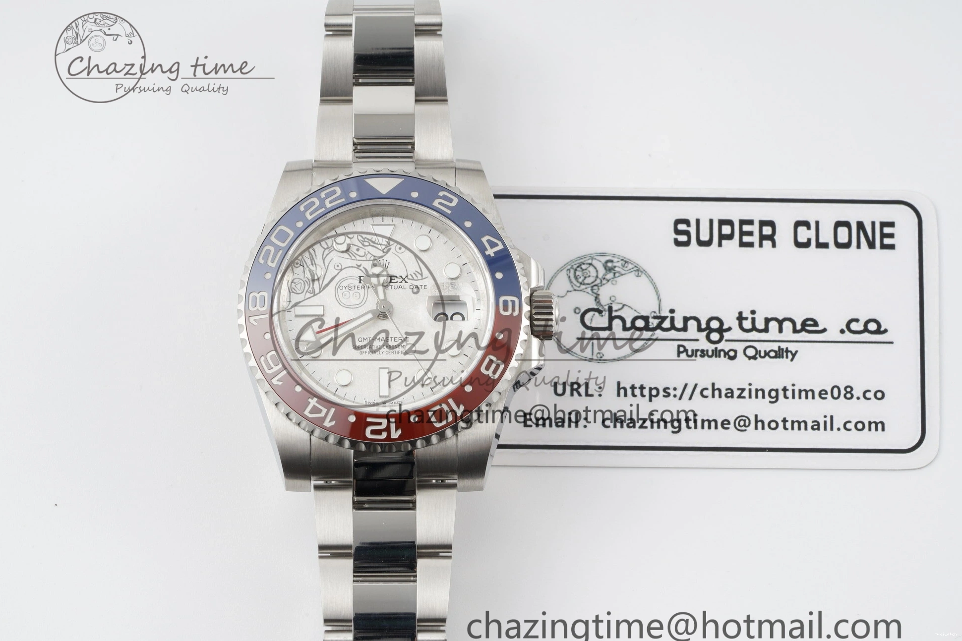 Edition 1:1 BLRO CHS Best GMT II SS 904L on Bracelet JDF 126719 Meteorite Master VR3285 0429